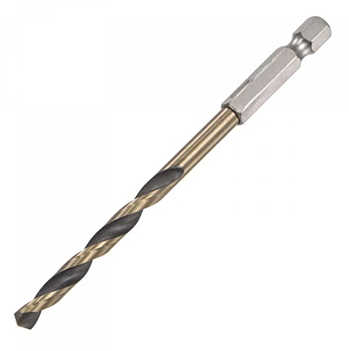sourcing map Schnelldrehstahl HSS Spiralbohrer 5,2mm Durchm. 1/4 Sechskant 104mm lang