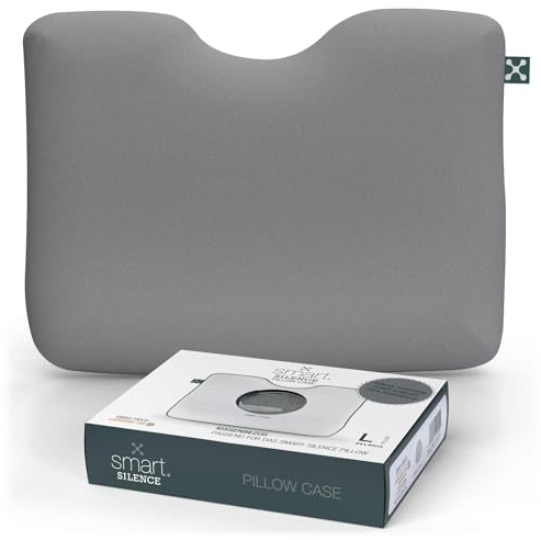 smartsleep smart® Silence Pillow CASE - Passgenauer Kissenbezug für das smart Silence Pillow I 100% Baumwolle I Oeko-TEX 100I weich und kuschelig für einen Guten Schlaf I (Grau)