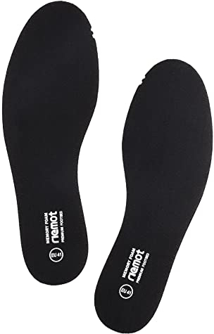 riemot Memory Foam Einlegesohlen für Herren Damen, Weiche Komfort Schuheinlagen für Wanderschuhe, Sneaker, Hausschuhe, Stiefel, für Sport, Freizeit und Alltag, Damen Schwarz 39 EU