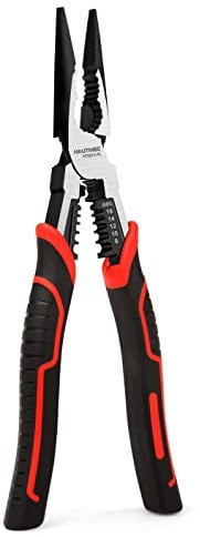 HAUTMEC 9 Needle Nose Pliers,High Leverage Combination Pliers 4 in 1 Multifunctional Heavy Duty Long Nose Pliers HT0274-PL