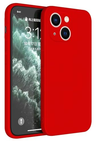 Topme Cover per iPhone 13 mini (5.4 Inches) Custodia Case, Protezione Della Pelle Della Custodia in Silicone Tpu - Rosso Cina