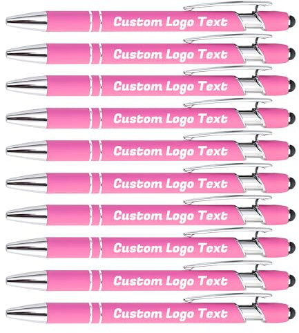 HEYZARDA Kugelschreiber mit Gravur Kugelschreiber Personalisiert mit Namen Text Logo Rose 10 Pcs