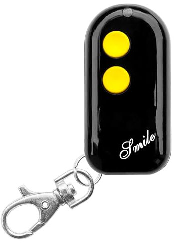 Smile C Rolling code + Codice fisso 433Mhz, Mini telecomando universale apricancello autoapprendente programmabile, 2 pulsanti compatibile con Nice FAac Beninca Bft