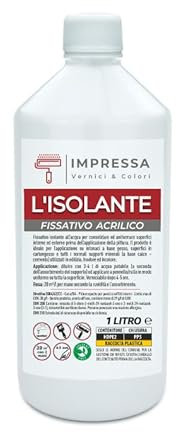IMPRESSA Isolante Fissativo Acrilico all'acqua Antimuffa (1 LT) - INCOLORE