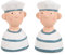 Logbuch-Verlag 2 Matrosen Figuren blau weiß Kapitänsfiguren Maritime Dekofiguren Nordsee Ostsee Badezimmerdeko 10,5 cm