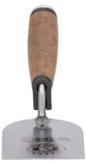 OLEJNIK J L PROFESSIONAL Cazzuola per intonaco - Cazzuole da intonacatore saldabili - Piccola cazzuola da muratore - Acciaio inossidabile - Manico in pelle naturale - 40mm