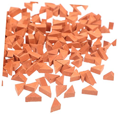 Alasum 200stücke Miniatur-Ziegel Mit Dreieck-Modellen Für Sand-tischdeko Und Miniatur-Hausbau Kleine Ziegel Für Garten-DIY-projekte Und Landschaftsdekoration
