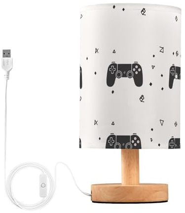 KLL Night Light Bathroom Night Light Aesthetic Video Game Joystick White Lamps for Reading Office