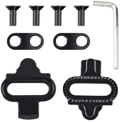 POPAPIE 9 PCS Fahrrad Schuhplattenset,Fahrrad Cleats Set,Kompatibel mit Shimano SPD Cleats Bike Pedal Cleats,Pedale Rennrad, Langlebig Anti-Rutsch für Mountainbike Indoor Cycling