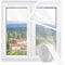 Risareyi Isolante Termico per Finestre 90x140cm, Bianco Pellicola Trasparente EVA Tenda Termica Window Cover Inverno Contro Freddo, Include Nastro Biadesivo, non Tagliabile
