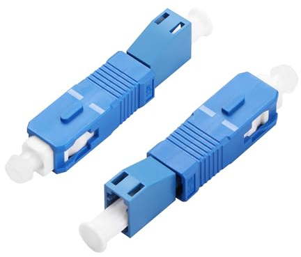 PNGKNYOCN SC/UPC Male to LC/UPC Female Fiber Optic Adapter Single Mode 9/125um for Optical Power Meter,Fiber Test Meter or Bulkhead Port (2-Pack)
