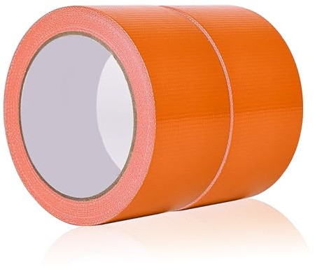 ASOFTY 2 Rollen Gaffer Tape, 50mm x 20m Bunt Panzertape, Klebeband mit Starker Klebkraft, Gaffer-band, Duct Tape, Gewebe-Klebeband für Reparaturen Industrielle