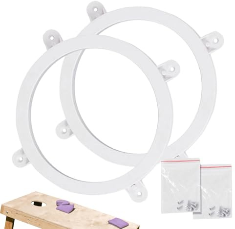 LED-Tafel- – LED-Ringe-Set, beleuchtet, Cornhole-Design, blendfreies Design, batteriebetriebene Cornhole-Bretter für Rasengarten, Hinterhof, Zubehör
