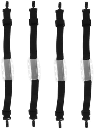 iplusmile 4 Stück Universelle Kinnriemen für Schutzhelme mit Elastischem Band Verstellbarem Kinnriemen und Schutzschnalle Strapazierfähiges Polyester Outdoor Schutzhelmzubehör