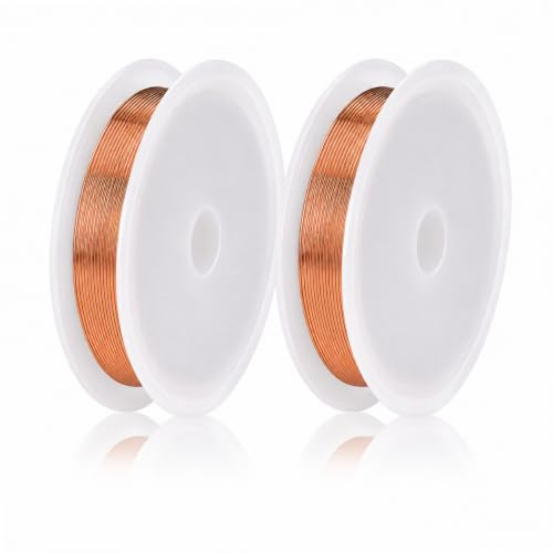 SLIAXINT 2 Bobine Di Filo Di Rame 0,5 Mm X 10 M Per Gioielli Rame