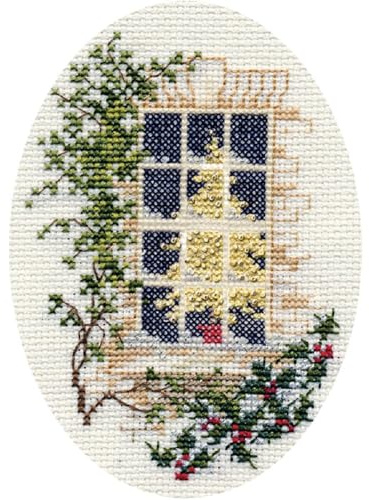 Bothy Threads Cross Stitch Kit - Christmas Card - Christmas Window