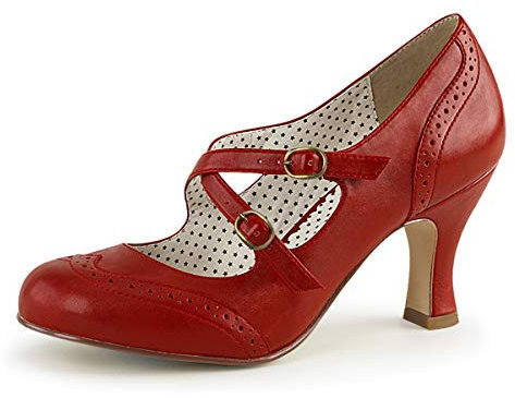 Pin Up Couture Damen Maryjane Pumps Flapper-35 rot Gr. 38,5
