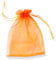 PLECUPE 100 Stück Durchsichtig Tunnelzug Organzabeutel Organzasäckchen Süßigkeiten Beutel Saeckchen Geschenk, 13 x 18cm Hochzeit Säckchen Party Festival Beutel Bonbonsbeutel Candy Bags - Orange