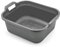 Addis 517935 Large Rectangular 10 Litre Washing Up Bowl with Handles, Metallic Silver, 39 x 32 x 14 cm