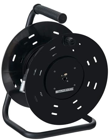 Pronomic Stage ECAT5-30 Ethernet-Kabeltrommel (UTP Cat5e Kabel auf Trommel, zur Verbindung und Verlängerung von Multicore-, DMX- und sonstigen Netzwerkkabeln, Länge: 30 m, Neutrik etherCON-Stecker)
