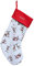 MEIN NAME Nikolausstiefel Elch Nikolausstiefel aus Stoff nostalgisch Schrift weiß 40 x 17 cm groß Nikolaussocke für Kinder personalisiert oder Weihnachtsstiefel rot, Adventsstiefel XXL, (Rot_Elch)