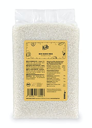KoRo - Bio Sushi Reis 5 kg - Vorteilspack Rundkornreis aus Italien aus 100% biologischer Anbau