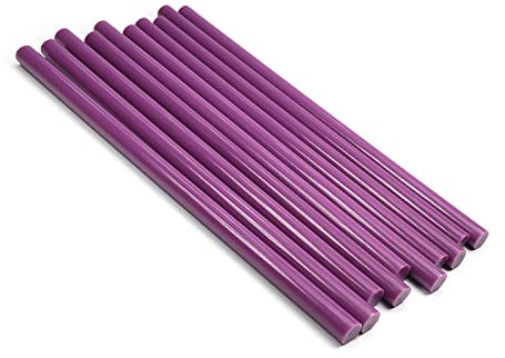 Othmro 10 bastoncini di colla a caldo, lunghezza 24,9 cm, diametro 1,1 cm, bastoncini di colla per pistola a caldo, colla adesiva a caldo (viola)