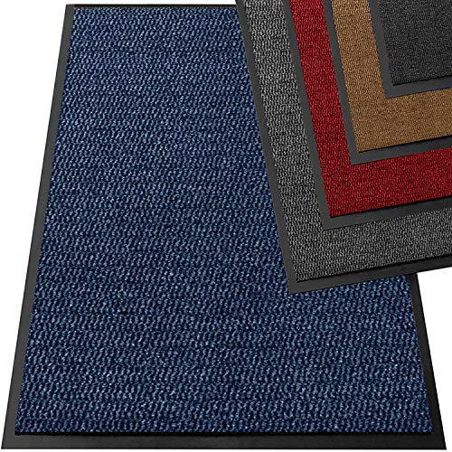 TrendMakers Heavy Duty Dirt Trapper Door Mats | Barrier Mats Non-Slip Dirt Catcher | Home, Office, Kitchen, Carpets - 15 Sizes - Blue/Black Speckled - 50 x 80cm