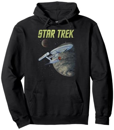 Star Trek: The Original Series Vintage Enterprise Poster Pullover Hoodie