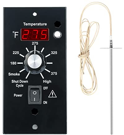 Digital Elite Thermostat Control Panel Ersatz BAC236 Controller für Traeger Wood Pellet Smoker mit 17.8 cm RTD Temperatursonde Sensor BAC194 Grillzubehör