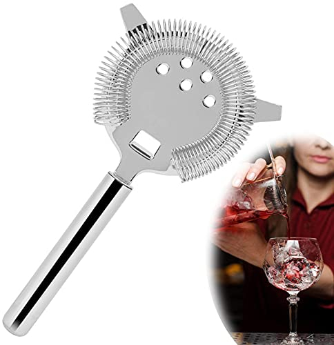 DHER Colino Da Cocktail In Acciaio Inossidabile Filtro Per Bevande Cocktail Bar Argento, Filtro Per Ghiaccio In Acciaio Inossidabile, Trappola Per Il Ghiaccio, Setaccio Blocca Ghiaccio Per Tè E Caffè