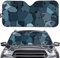 Cumagical Parasol de cristal para ventana delantera del coche, modelo azul oscuro para coches, SUV, camión, parabrisas de coche, visera para evitar los rayos UV