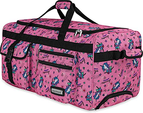normani Stabile Reisetasche Trolley Big Size XL 80-150 Liter mit 2 Rollen –Robust und wasserabweisend - Leichter Reisetrolley XL Tasche NEU Verschiedene Größen Farbe Einhorn Pink