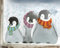 TinyFoxes Fensterbild Pinguine - selbstklebend und wiederverwendbar - Fensterbild Winter - handgezeichnet von Kristin Franke