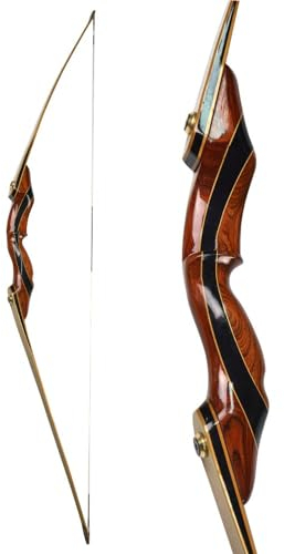ZSHJGJR 62“ Bogenschiessen Langbogen Set Erwachsene Pfeil und Bogen Set 25-55 lbs Sportbogen Holzbogen mit allem Zubehör für Bogenschießen und Jagd (30lbs, Bogen)
