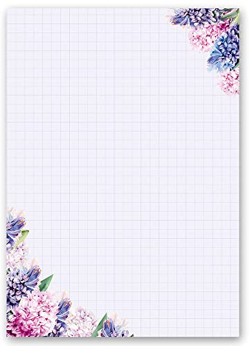 Motivpapier HYAZINTHEN Einladung - DIN A4 Format 100 Blatt - Blumen & Blüten