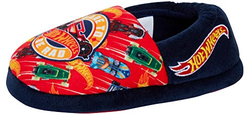 Hot Wheels Jungen Hausschuhe für Kinder Spielzeug Rennwagen Pantoletten Slip On Hausschuhe