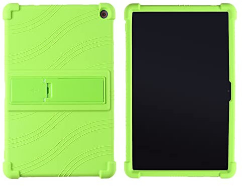 Oneyijun Case for Lenovo 10e Chromebook 10.1 inch Tablet Soft Silicone Adjustable Stand Shockproof Rubber Shell Protective Cover (Green)