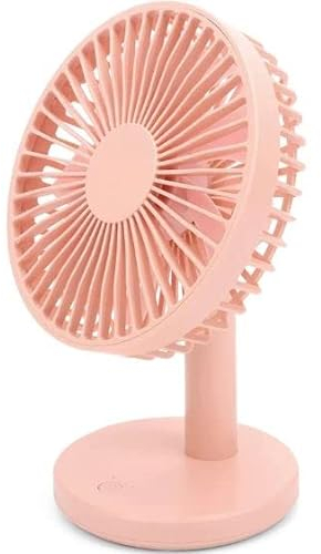 Mr. Gadget's Solutions Mini table ventilateur USB petit bureau portable silencieux bureau maison chambre rose