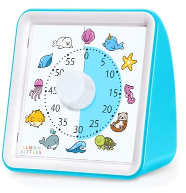 Temporizador Visual para niños, niños pequeños, Autismo, TDAH y Aula Preescolar, temporizadores silenciosos de Cuenta Regresiva de Animales, productividad de 60 Minutos y Reloj de gestión del Tiempo