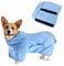 Hundetrockenmantel, Hundehandtuch Bademantel für Kleine, Mittelgroße Hunde bademantel Super Saugfähig Haustier Hundetrockenhandtuch Weich Verstellbar Welpenbademantel nach der Dusche (S/40CM, Blau)