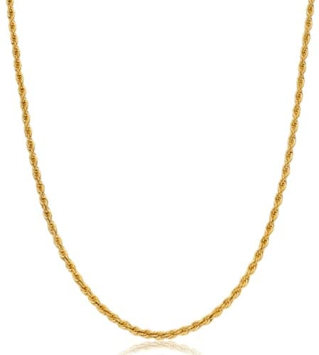 Old English Jewellers 9ct Gold Ladies Rope Chain Necklace 24 inch - 2mm Width - UK Hallmarked