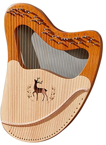 ALFAAL 32-saitige Leierharfe Aus Holz Fichtenholz Harfe Saiteninstrumente Mit Stimmwerkzeugtasche Für Anfänger Lyre Harp Instrument
