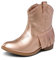 DREAM PAIRS Kids Stivaletti Western Cowboy Ragazze Scarpe Equitazione Cerniera Laterale e Nappa per Bambini Piccoli/Grandi Stivali,Size 32,Oro Rosa,SDBO2302K