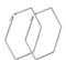 JewelryWe Ohrringe Damen Sechseck Creolen - Große Hexagon Geometrische Ohrringe Elegant Huggie Creolen Ohrstecker für Frauen Mädchen Silber