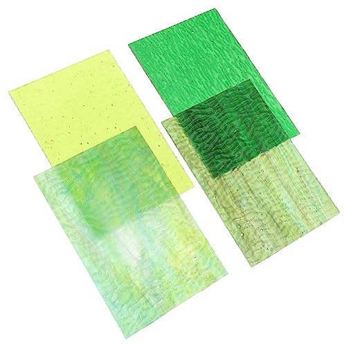 VILLCASE 4 Stücke Buntglas Mosaik Blätter Kirche Dekorationen Kit Glas Für Wohnkultur