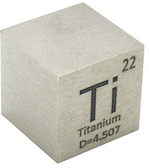 OURECO Titan Würfel 10Mm Ti Block, Für Element Sammlung Labor Experiment Material Hobbys Einfache Substanz Block Display Diy