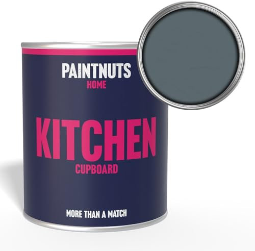 PaintNuts Kitchen Cupboard Paint - RAL-7031 - BLUE GREY Satin 500ml Tin