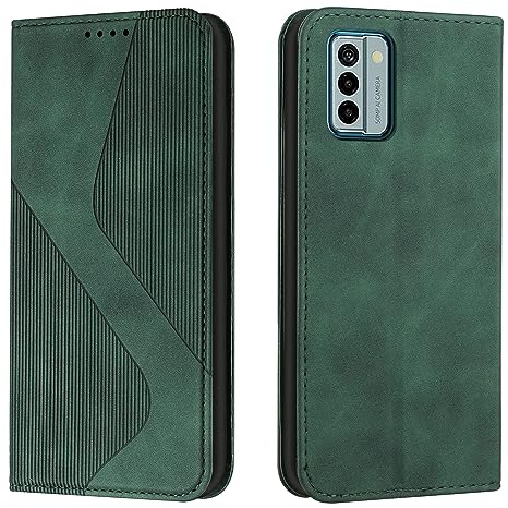 Mo-Somnus Kompatibel mit Nokia G22 Hülle, Schutzhülle Nokia G22, Magnet PU Leder Tasche Handyhülle Nokia G22, Klappbar Nokia G22 Brieftasche Klapphülle (Grün)