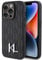 Karl Lagerfeld KLHCP15XPKLPKLK Hülle für iPhone 15 Pro Max 6.7 Schwarz hardcase Leather Monogram Hot Stamp Metal Logo